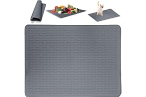 Drying Mat 30x21inch Multipurpose Sink Mat Silicone Non-Slip Under Sink Heat Resistant Solid Flexible Dishwasher Safe Stove T