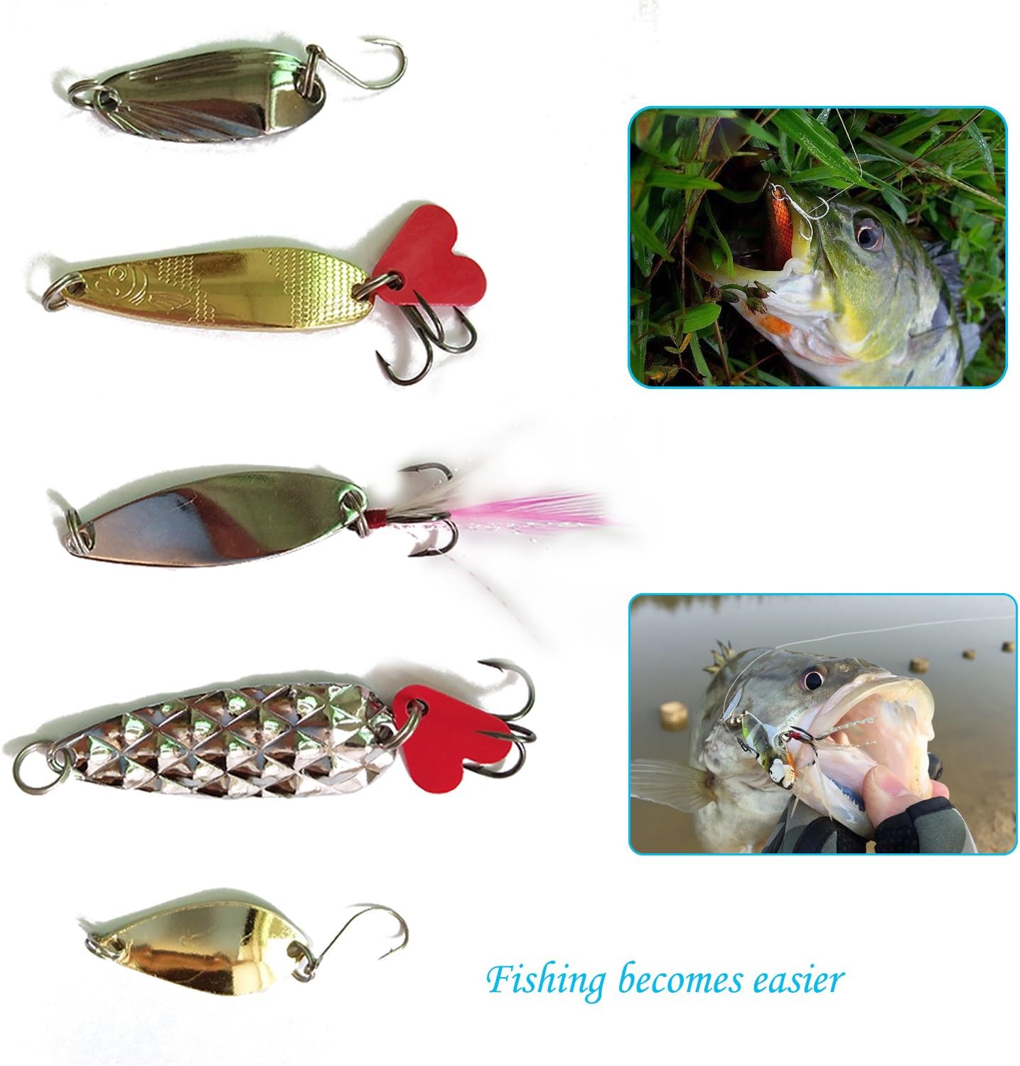 77Pcs Fishing Lures Kit Set for Bass, Trout, Salmon, Including Spoon Lures, Soft Plastic Worms, CrankBait, Jigs, Topwater Lures (with Free Tackle Box) by Sptlimes : Sports & Outdoors