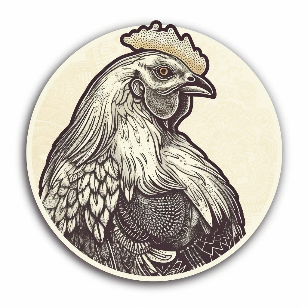 Yoonek Graphics Chicken Vinyl Decal Sticker for
