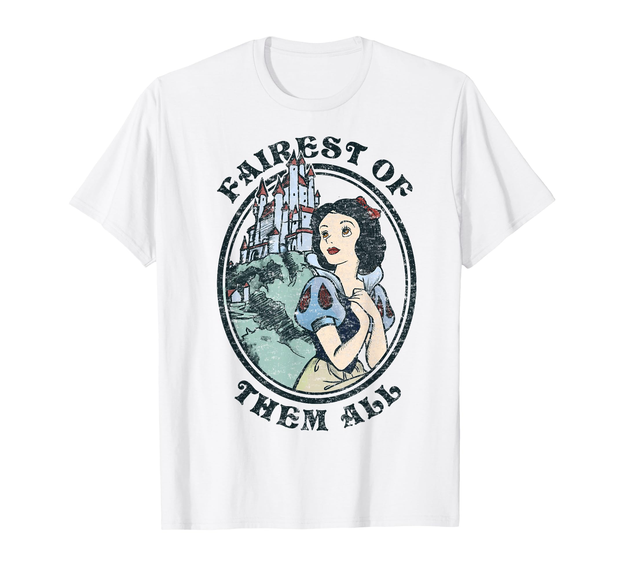 Disney Snow White Fairest Of Them All Vintage Portrait T-Shirt