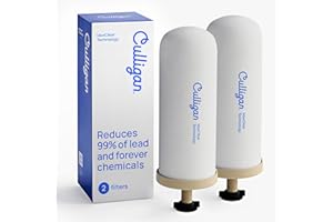 Culligan MaxClear 7” Gravity Water Filter Replacement Compatible with ProOne & Berkey Water Filter Systems, Ceramic & Carbon Filter NSF/ANSI Certified, Reduce Total PFAS, Microplastics & Lead, 2-Pack