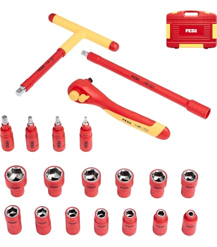 Amazon.com: Wiha 31496 T-Handle Socket Set, Insulated 3/8-Inch