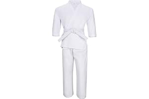 KNOCKOUT FIGHT GEAR Lightweight Karate Gi Kids Men Women For Training, martial arts clothing gear Karate Outfit With Free White Belt