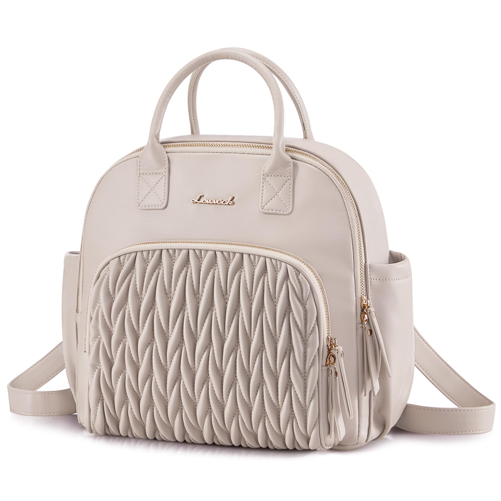 Photo 1 of LOVEVOOK Backpack Purse for Women,Small PU Leather Fashion Backpack,Ladies Stylish Waterproof Daypack Shoulder Bags for Travel, Work & Shopping?Beige?
