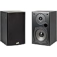 Polk Audio T15 100 Watt Home Theater Bookshelf Speakers – Hi-Res Audio with Deep Bass Response, Dolby and DTS Surround, Wall-
