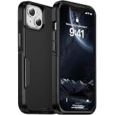 jaroco Magnetic for iPhone 13&amp;14&amp;15 Case Heavy Duty Rugged Dual-Layer Black | Military-Grade Shockproof Protection, Fit for MagSafe, Matte Anti-Slip Scratch Resistant with Charging Port Cover, Black