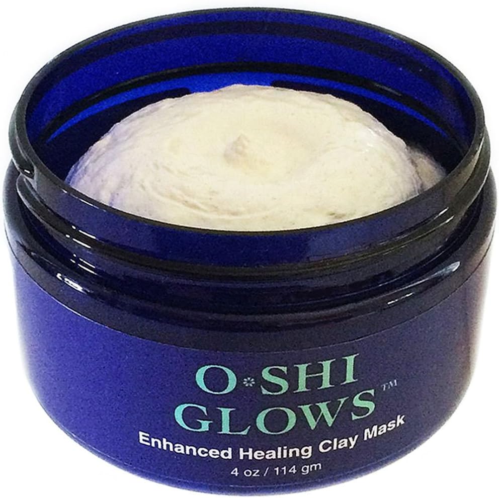 Facial Healing Clay Mask for All Skin Types; Beneficial for Oily Skin, Acne, Clogged Pores; Cleanse, Detoxify, Nourish with Kaolin & Bentonite Clays, Aloe, Spirulina & Organic Herbs