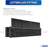Xfort MailPlate 10" Matt Black Letterplate UAP 20-40mm Door Thickness view 4
