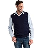 Woolovers Mens Cashmere Merino V Neck Tank Top Sleeveless Sweater Knitted Slipover S, M, L, XL, XXL