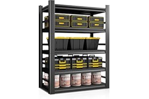 Bezuny 63" H|32" W All-Metal Garage Shelving Unit and Storage-Easy Assembly Shelves 5-Tier Rack|Heavy-Duty Adjustable Shelf|Steel Shelves for Industrial,Warehouse,Basement (16" D x 32" W x 63" H)