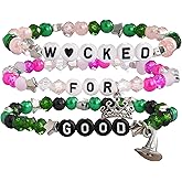 Magic Wand and Witch Hat Beaded Bracelet, Stretchable Witch Inspired Friendship Bracelet, Party Costume Accessories, Girls Women