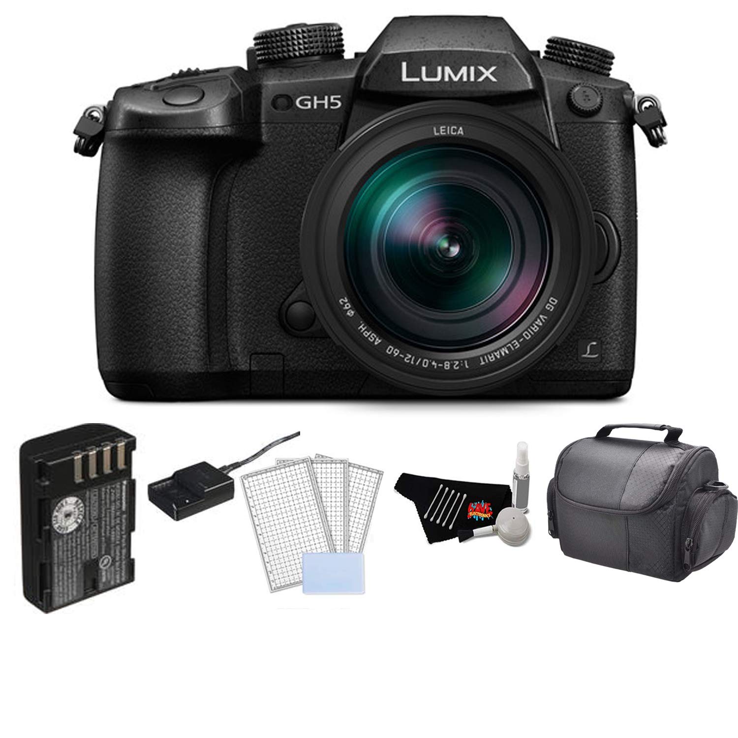 Panasonic Lumix DCGH5 Mirrorless Micro Four Thirds Digital Camera +12