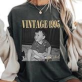 Custom Vintage 1995 Shirt, Personalized Photo and Year with Picture 30th Birthday Shirts Gift for Women Men Him Her