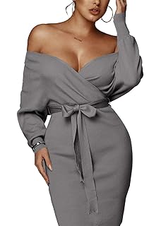 off shoulder twisted waist tie sexy midi dress