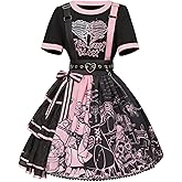 ZZEQYG Womens Gothic Lolita Skirt Steampunk Vampire Dress Halloween femboy dress