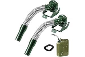 BBTO 2 Pcs Flexible Jerry Can Spout Stainless Steel Long Nose Spout Replacement Compatible with Wavian Jerry Can (Green)