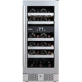 Avallon AWC152DZRH 15 Inch Wide 23 Bottle Capacity Dual Zone Wine Cooler with Right Swing Door