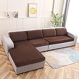 NeColorLife Velvet Sectional Sofa Cover Backrest