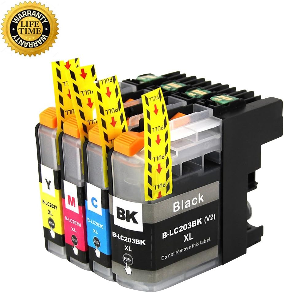 HLPRINT LC201 LC203 Ink Cartridges Compatible for Brother LC203XL LC201XL MFC-J4320DW MFC-J4420DW MFC-J4620DW MFC-J5520DW MFC-J5620DW MFC-J5720DW MFC-J460DW MFC-J480DW MFC-J485DW MFC-J680DW MFC-J880DW