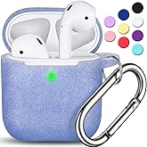 R-fun Compatible with AirPods Case Cover, Soft Silicone Protective Cover with Keychain for Women Men Compatible with Apple Ai