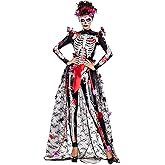 Party King Womens Women's Rosas Day of the Dead Costume