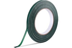 GLAMFIELDS Floral Tape Green, Flower Wrap Adhesive Waterproof Tape for Bouquets 0.25" (60 Yd/180 Ft) - 1 Roll