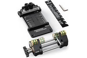 HONGDUI Chisel Sharpening Kit with Honing Guide, Sharpening Angle Fixture & Angle Gauge, Sharpener for 0.1"-3.2" Chisels, Planes, Woodworking Tool