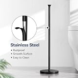 niffgaff Free-Standing Toilet Roll Holder Black Stainless Steel Modern view 5
