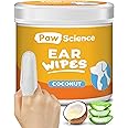 Paw Science Dog Ear Cleaner Wipes – Finger Wipes for Dogs – Cleaning, Soothing, and Deodorizing Itchy Ears – Pet Ear Relief Solution