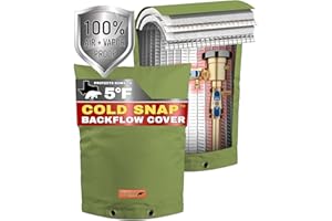 Redford Supply Co. Cold Snap (5°F) Double Wall Cotton Backflow Preventer Insulation Cover - Sprinkler Covers for Outside, Well Head Cover, Insulated Well Pump Cover, Pipe Cover (16"W x 20"H, Green)