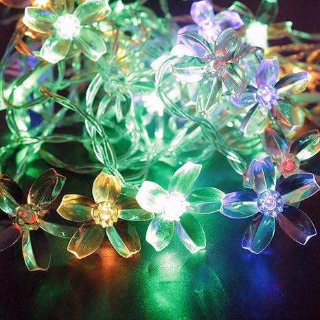 Immagini Natalizie Romantiche.Romantiche Luci A Led A Led Lampada Per Decorazioni Natalizie Fiore Di Cristallo Fata Luce Adatto Per Camera Da Letto Soggiorno Natale Matrimonio Festa In Giardino Per Interni Ed Esterni Amazon It Illuminazione
