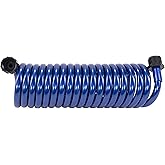 Plastair SpringHose Boat Washdown Hose, 3/8-in x 15-ft, Blue | Coiled Salt Water Resistant, Drinking Water Safe, Marine Hose Premium Polyurethane, Lightweight, Made in Canada