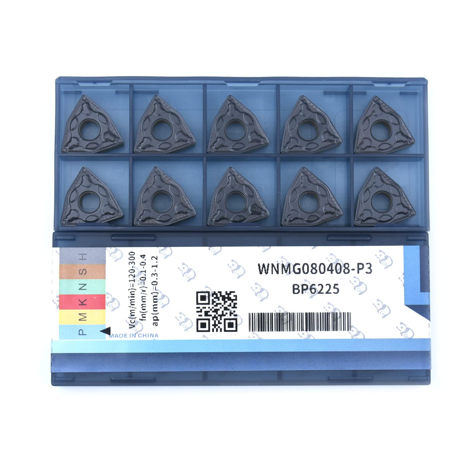 CDBP WNMG 432 WNMG080408 Carbide Indexable Inserts - Carbide Turning Tools for Lathe and Milling, Pack of 10