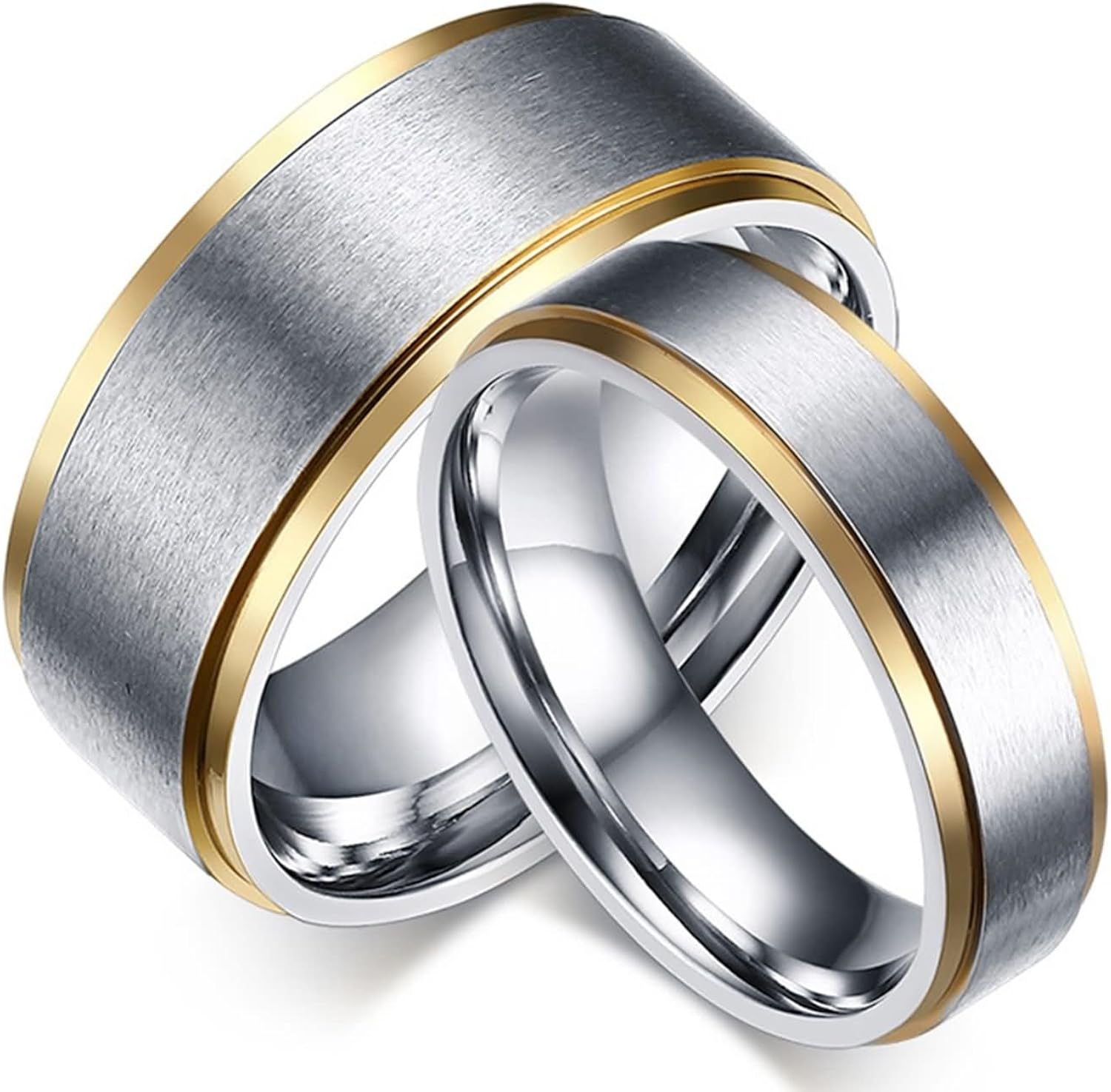 ECOJAS Wedding Ring Very Cheap Steel Rings with Lock Personalised Ring