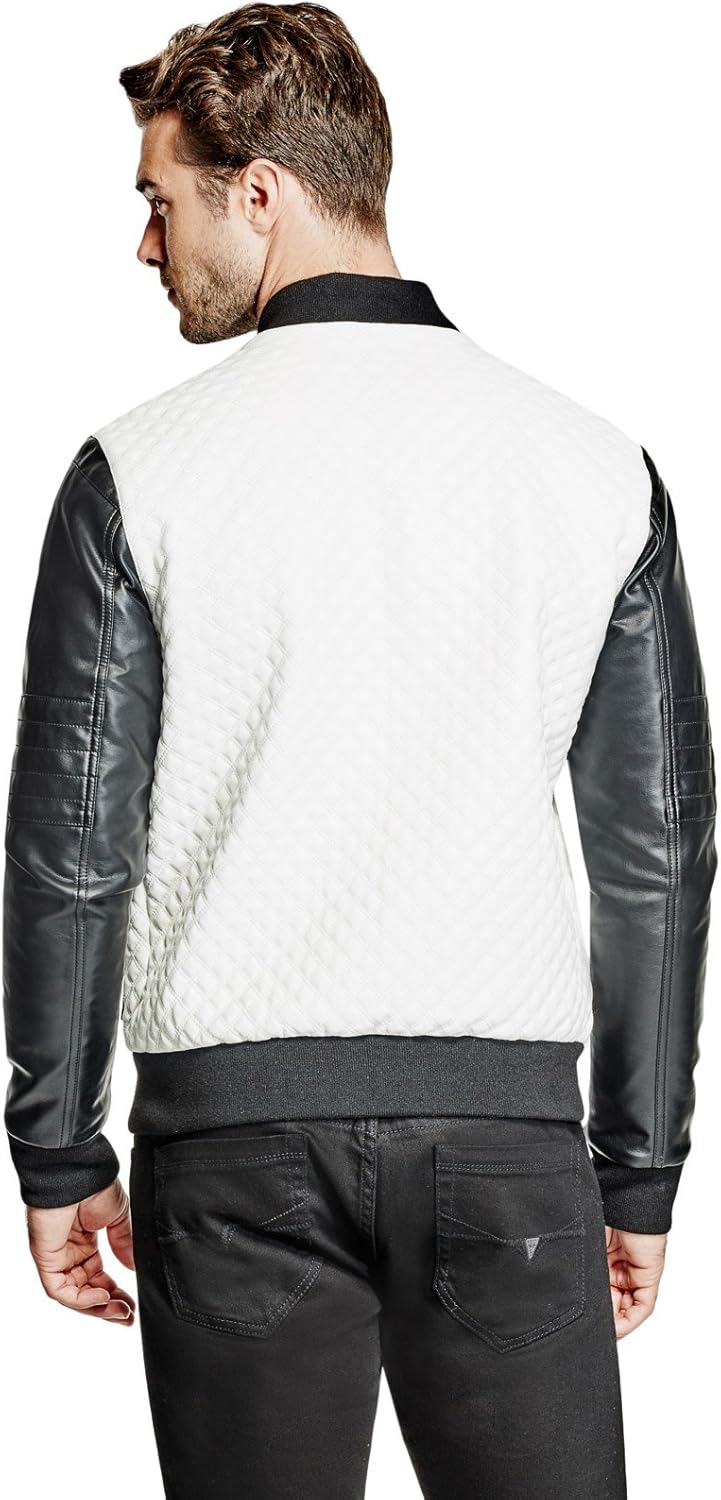 guess jake quilted bomber jacket