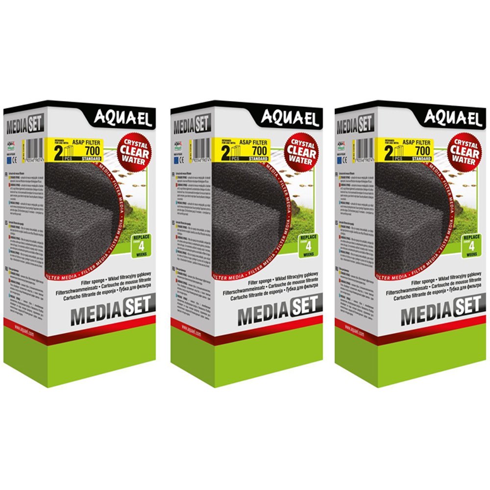 Aquael ASAP 700 Replacement Sponge Standard 3 packs of 2 BUNDLE