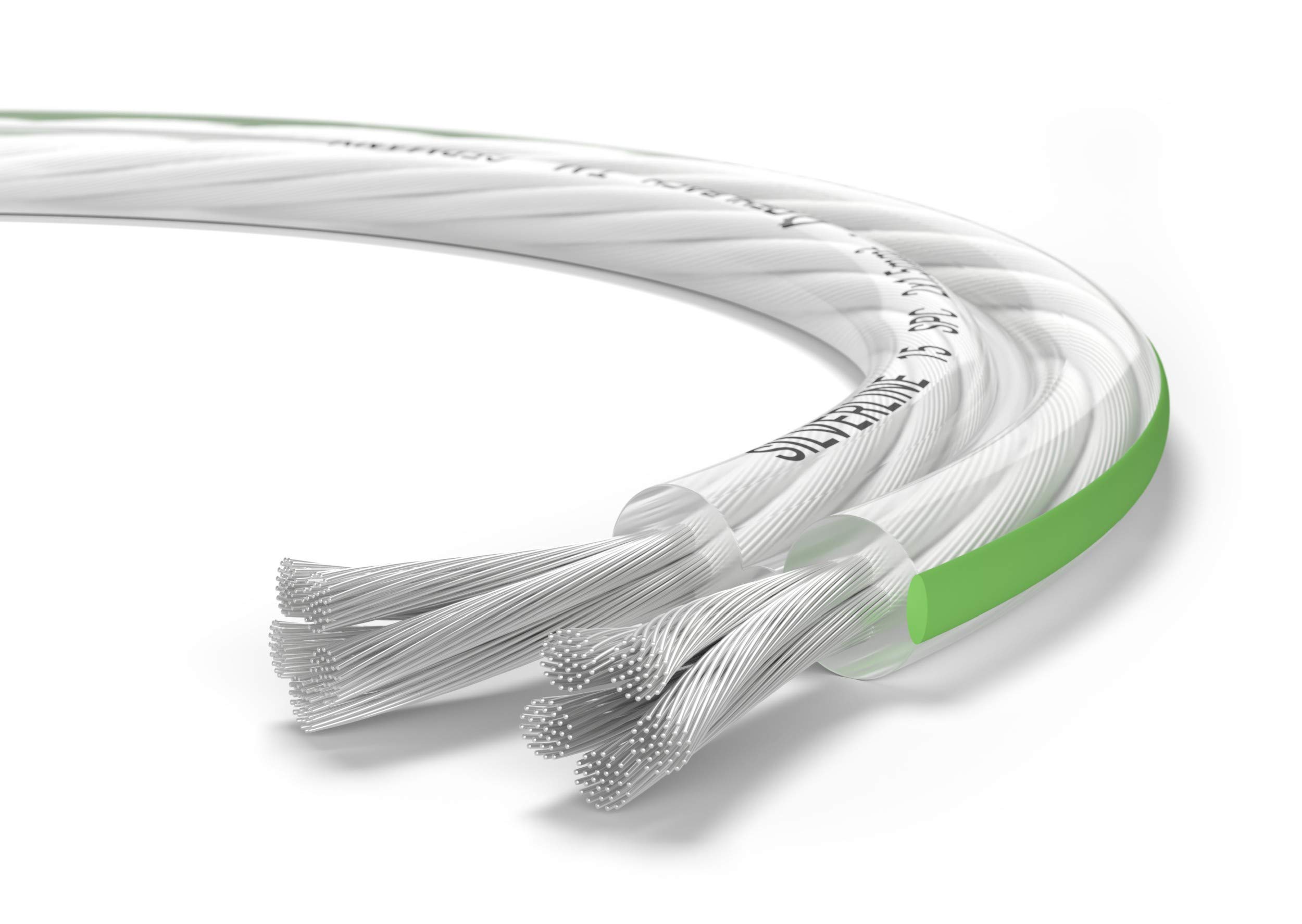 Oehlbach Silverline SP Stainless Steel Mini Reel Speaker Cable Silver-Coated 2 x 1.5 mm² Transparent