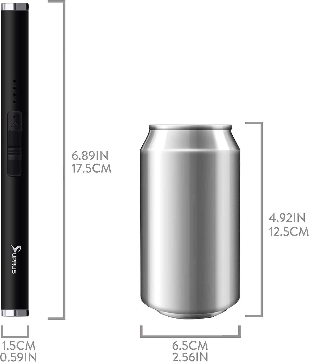 SUPRUS Lighter Candle Lighter Electric Arc Coil with Upgrade Battery Indicator Triple Safety Rechargeable Flameless Windproof Portable 6.89IN Stainless Steel No Spark&Smell Pocket Size Giftbox: Health & Personal Care