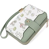 SENDEFN Leather Credit Card Holder RFID Blocking Wallet for Women Large Capacity Card Case Organizer Wristlet with 35 Slots