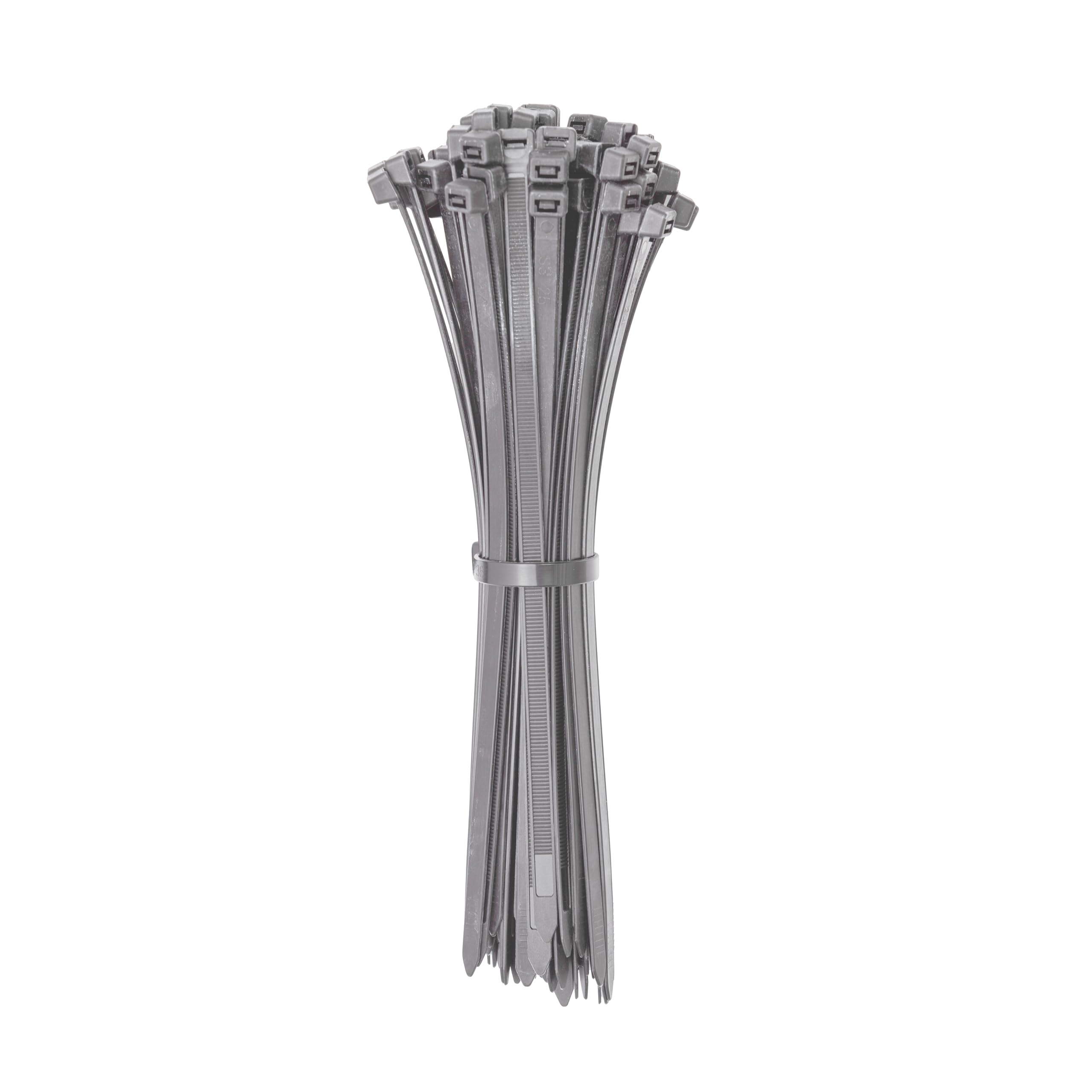 ERKO Cable Ties Silver/Grey 8 inch 200 x 3.6 mm 100 Pieces for Home, Office, Garden and Workshop, Cable Management, for Indoor and Outdoor use, Short