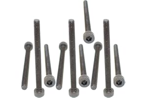 XunLiu 10PCS Grade 14.9 Alloy Steel Hex Socket Head Cap Screws Allen Wrench Drive Knurled Screws Black(10,M4X45(10pcs))