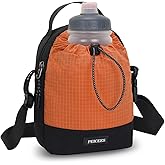 Peicees Water Bottle Holder Water Carrier Bag with Phone Pocket Anti-theft Back Pocket Adjustable Shoulder and Handheld Strap