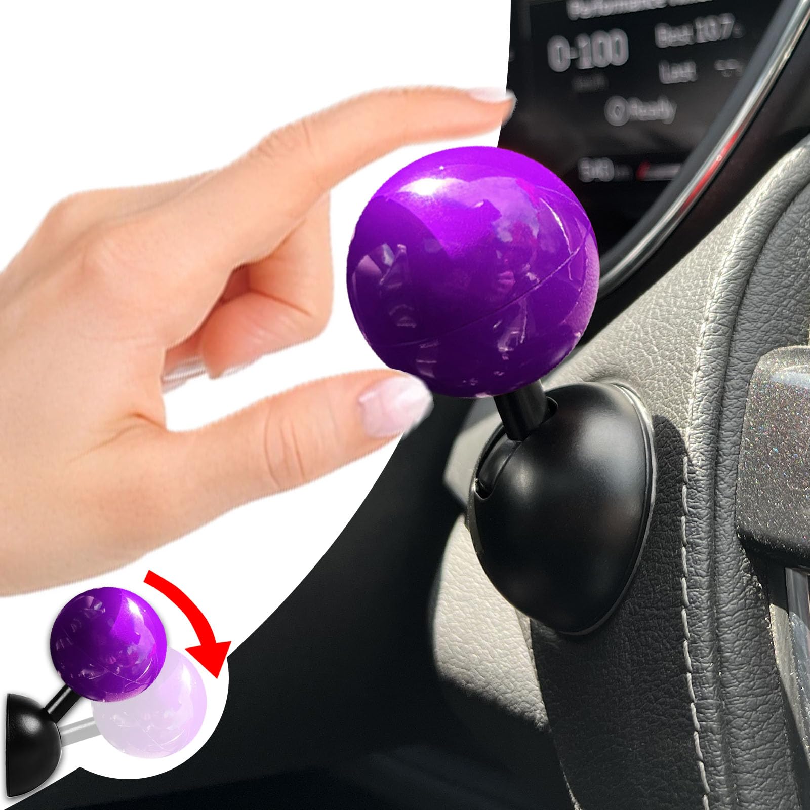 Photo 1 of ?? Tape | Car Joystick Push Start Button Cover, Metal Push to Start Accessories, Car Starter Engine Start Stop Button Cover, Cool Car Accessories Interior Decor Push to Start Button Rocker,?Purple?