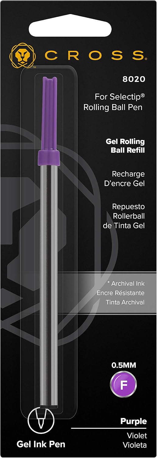 Cross Selectip 8020 Rollerball Pen Refill Gel Ink 0.5 mm Purple