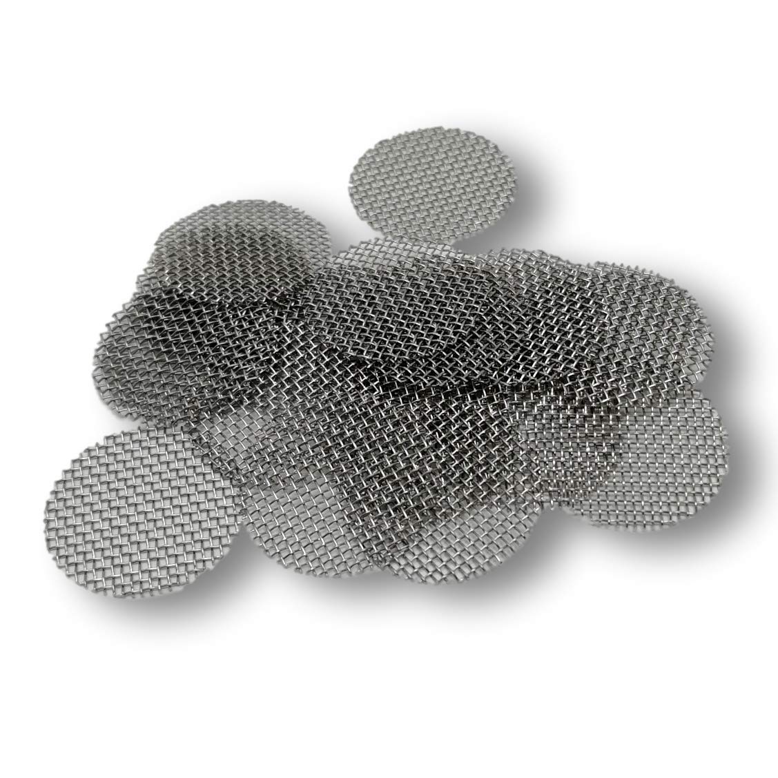 EKNA Universal Stainless Steel Insert Strainers – Pack of 25 – 30 mm Pipe Screens for Pipes and Bongs – Steel Inserts (25, 30 mm)