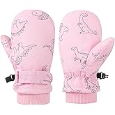 FUOITA Toddler Snow Gloves Toddler Waterproof Mittens Kids Ski Gloves Fleece Lined Kids Mittens Winter for Boys Girls