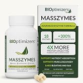 BIOptimizers MassZymes - Complete Digestive Enzymes Supplement for Gut Health - Bloating Relief for Men and Women - Lipase Amylase Bromelain Digestive Enzymes (30 Capsules)