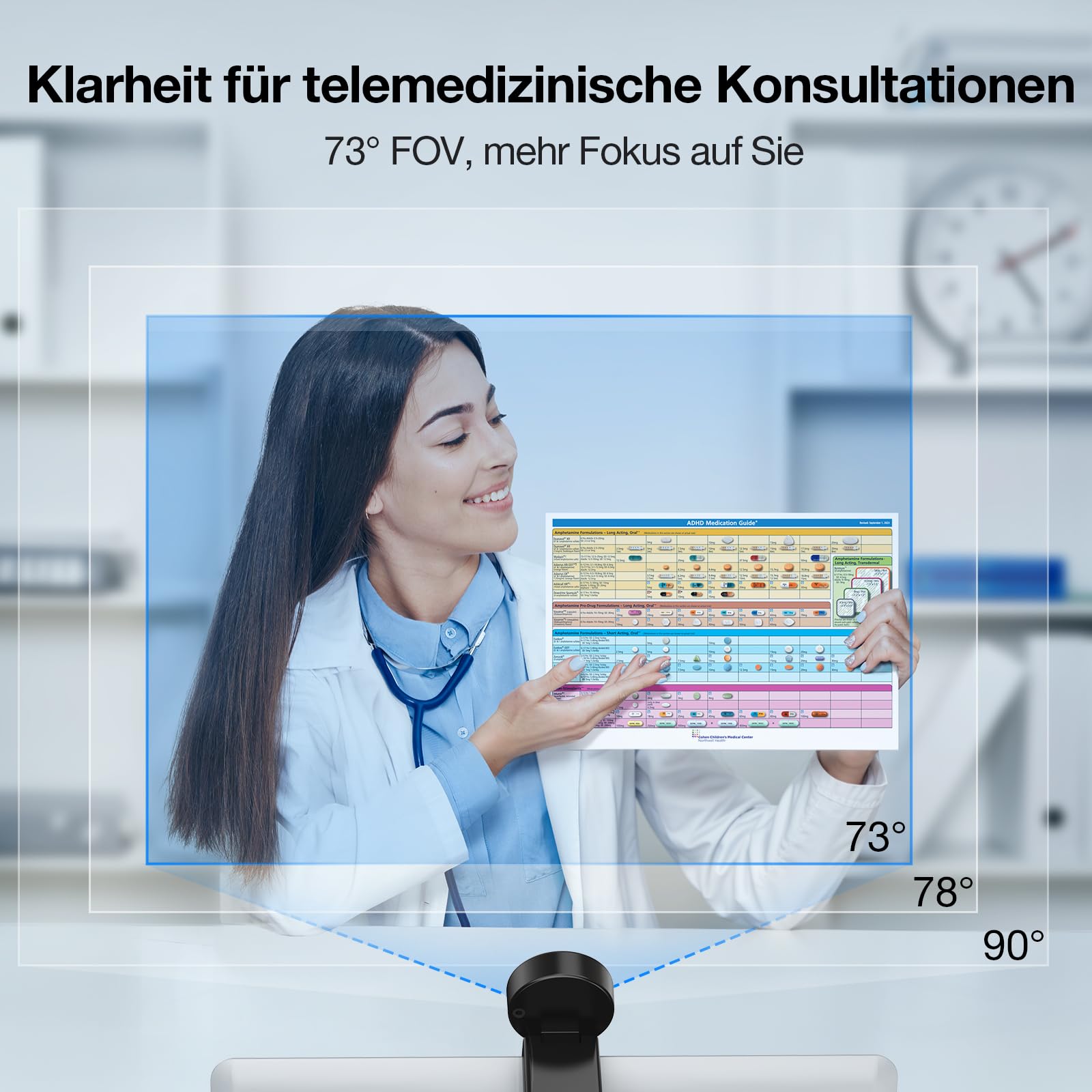 EMEET C950 4K Webcam für PC, 8 Megapixel 4K UHD, PDAF-Autofokus, Mikrofon mit Geräuschunterdrückung, 73° FOV, 1080P@60FPS, Sichtschutz, USB 2.0 Plug&Play, Webcam Ideale für Zoom/Teams 7