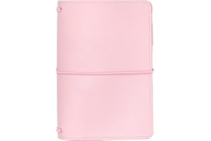 Pukka Pad, Carpe Diem A6 Notebook Cover and Passport Holder - 5.2 x 4.3 in - Features 4 Elastic Note Pad Holders, 2 Inside Pockets, Business Card Slot, and Pen Holder - Ballerina Pink