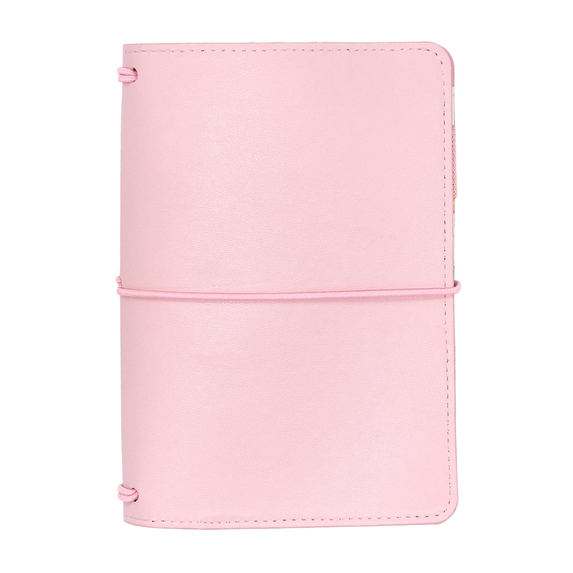Pukka Pad, Carpe Diem A6 Notebook Cover and Passport Holder - 13 x 11 cm – Features 4 Elastic Note Pad Holders, 2 Inside Pockets, Business Card Slot, and Pen Holder - Ballerina Pink